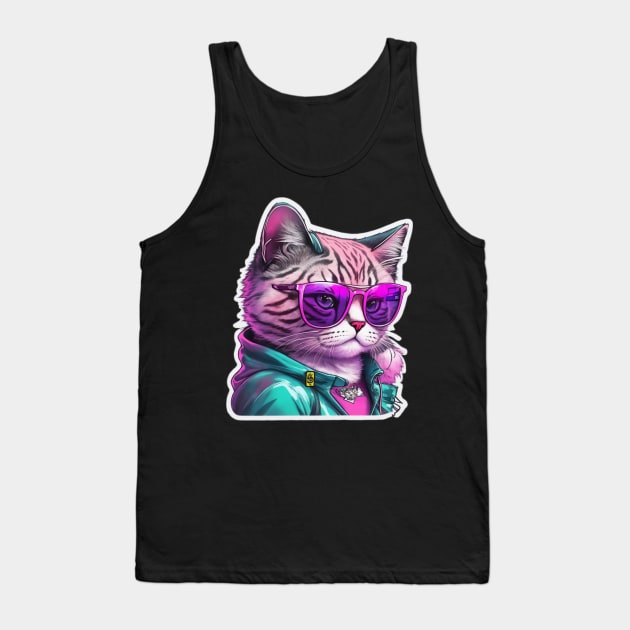 Chill Cat Tank Top by jzone_05